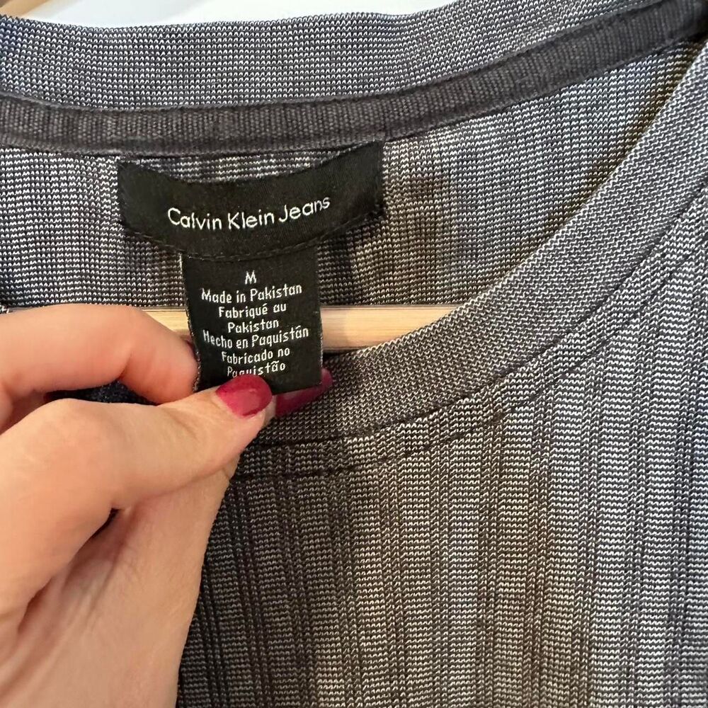 Calvin Klein Ribbed Crew Neck Basic Essential T-S… - image 3